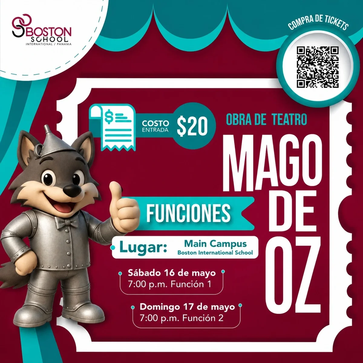 El mago de OZ llega a BSI - Función 1: 16 de Mayo