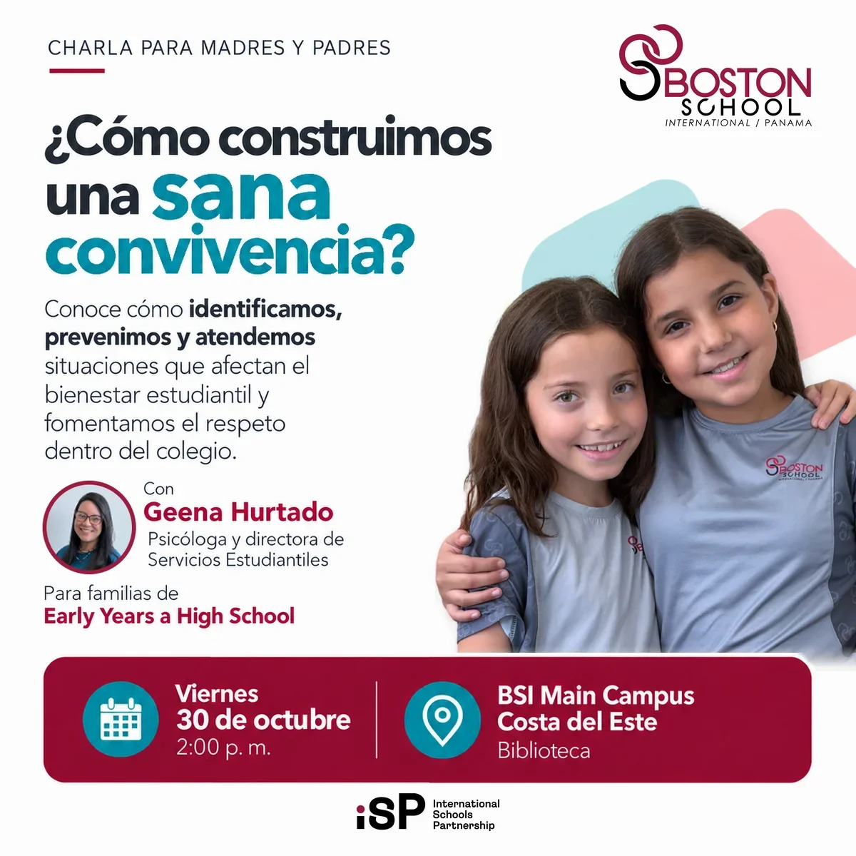 Conversatorio: ¿Tu hijo se siente seguro en el colegio?
